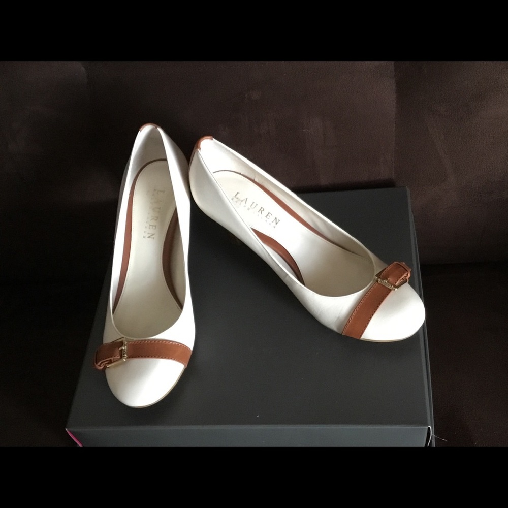 Ralph Lauren Pumps with Buckle Accent. New